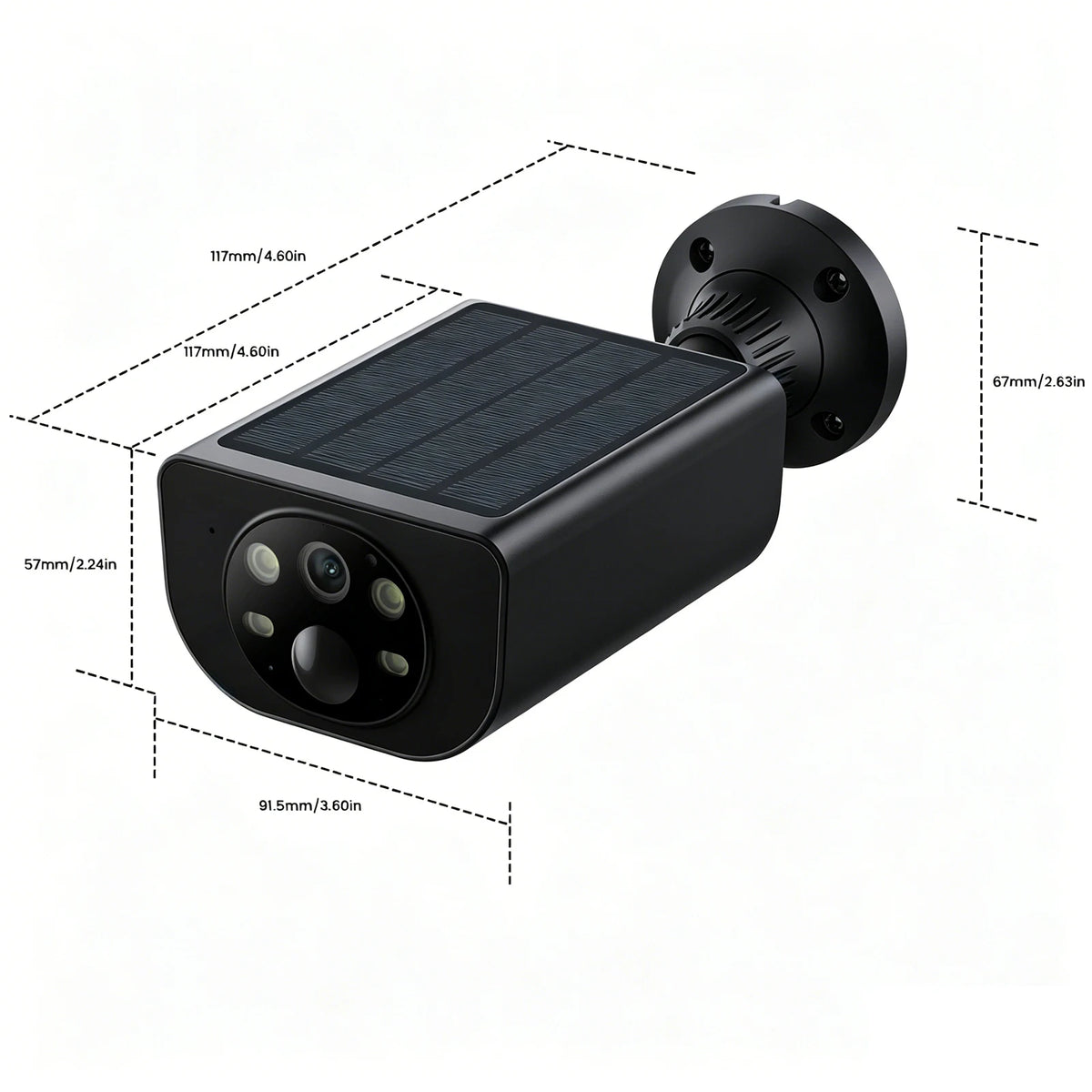Wansview 2K Solar Security Camera Wireless Outdoor Surveillance with Motion Detection IP65 Waterproof Solar-Powered CCTV for Home Safety 2-Way Audio Color Night Vision