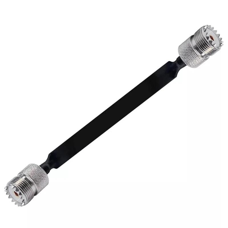 2 Pack 40Cm RF Coaxial Cable Window/Door Pass Through Flat Cable, SO239 UHF Female To UHF Female,50 Ohm