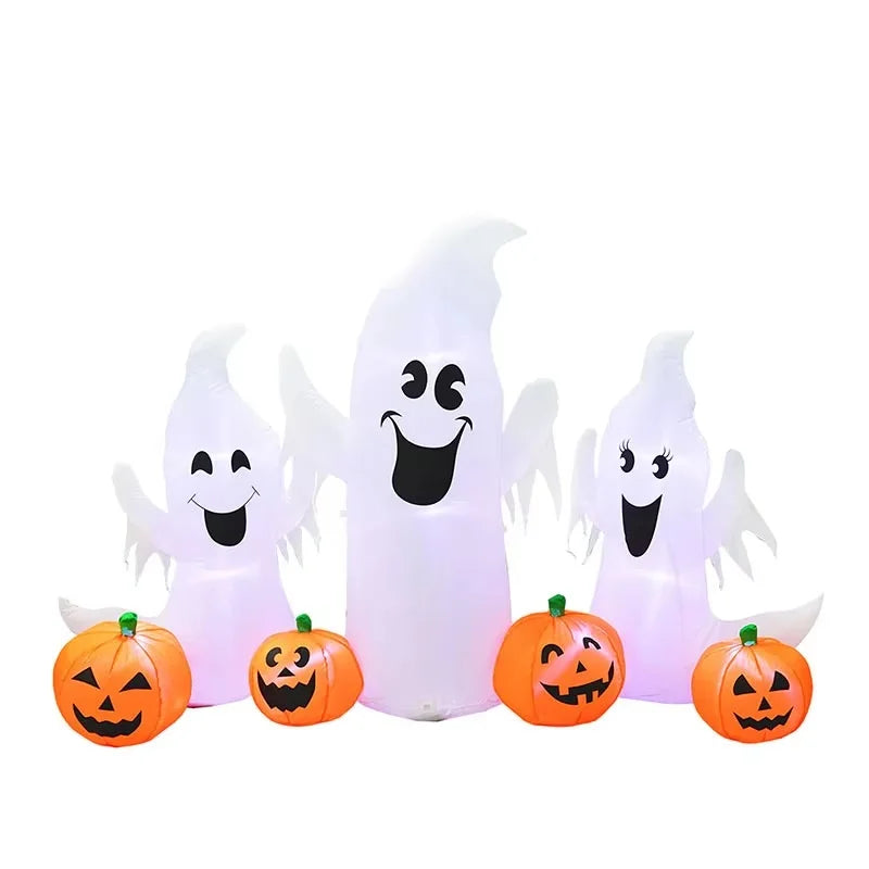 230cm 7pcs Inflatable Halloween Pumpkin Outdoor Garden Decoration Blowing Up Toys with LED Lights Christmas Gift Halloween Decor