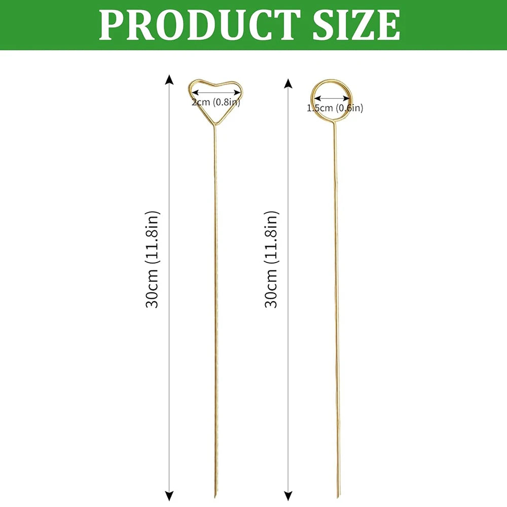 20-100Pcs Floral Card Holder Picks Metal Wire Place Card Holder Picture Holders Photo Stick Clip Floral Picks for Wedding Party