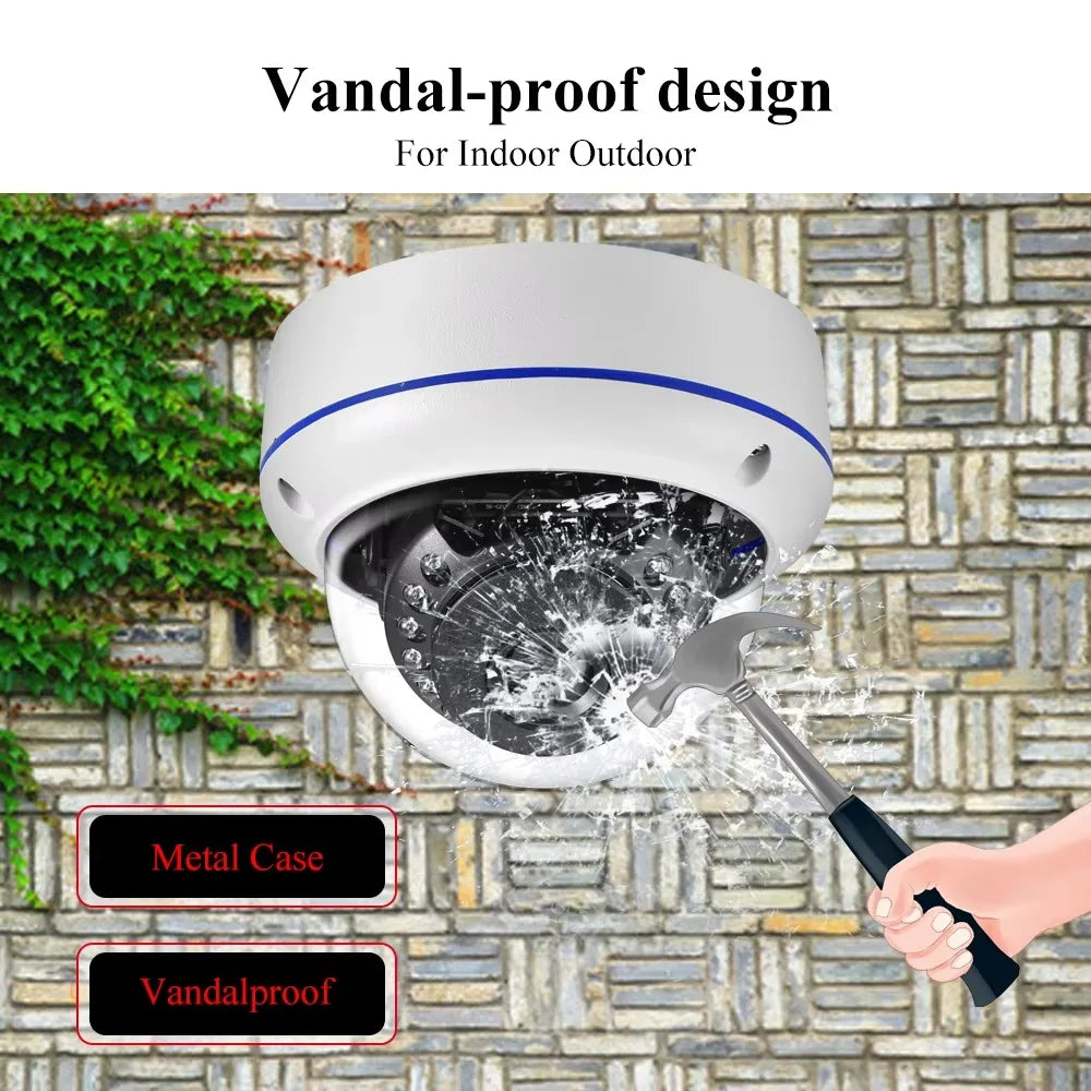 Gadinan 1.7mm Wide Angle Outdoors 4K IP Camera Face Detection POE 8MP CCTV 150 Degrees Fisheye Security Video Surveillance XMEye