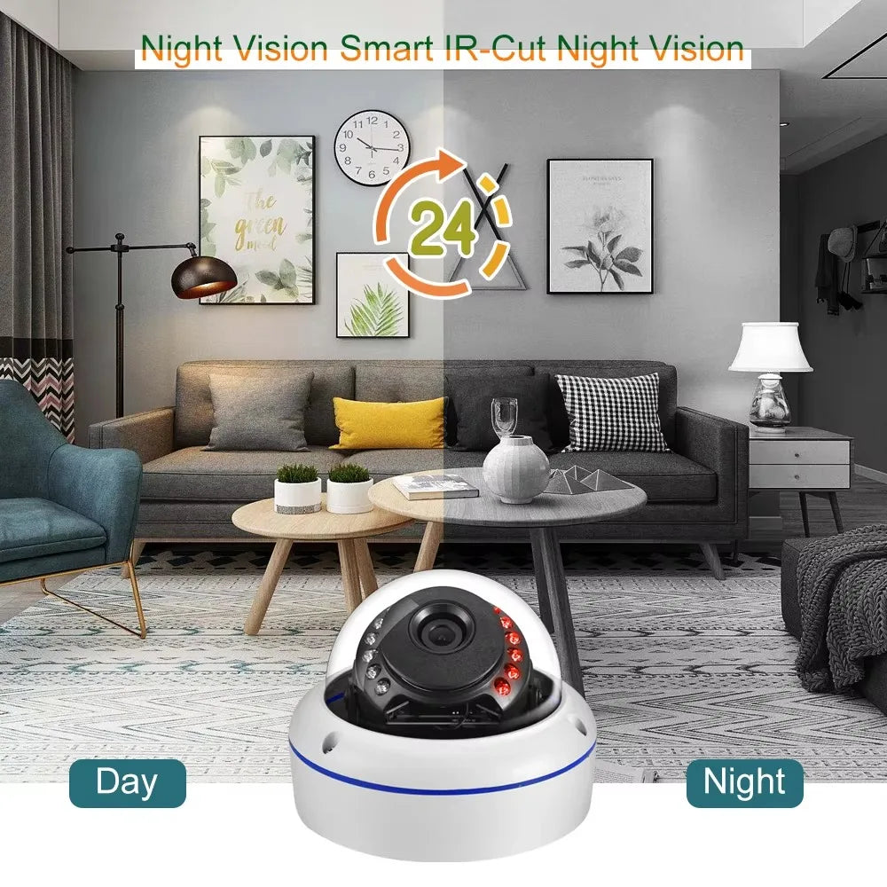 Gadinan 1.7mm Wide Angle Outdoors 4K IP Camera Face Detection POE 8MP CCTV 150 Degrees Fisheye Security Video Surveillance XMEye