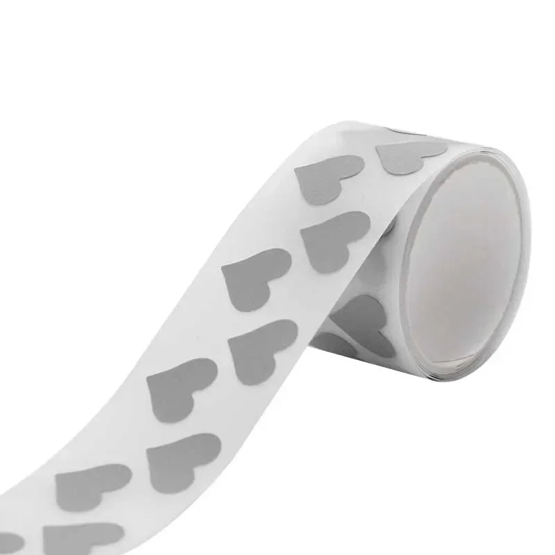1 Roll 1Mx3cm Heart Star Reflective Tape Sticker for Clothing Iron Bagpack T-shirt Heat Glow in The Dark Reflective Sticker