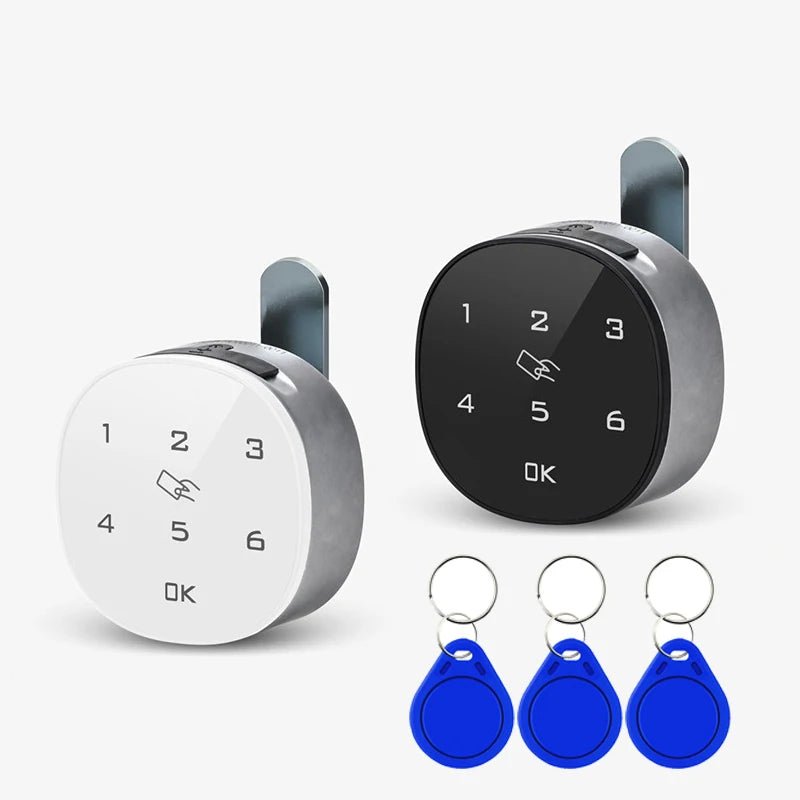 Keyless Touch Keypad Password Digital RFID IC Card Electric Cabinet Drawer Locker Clockwise Unlock
