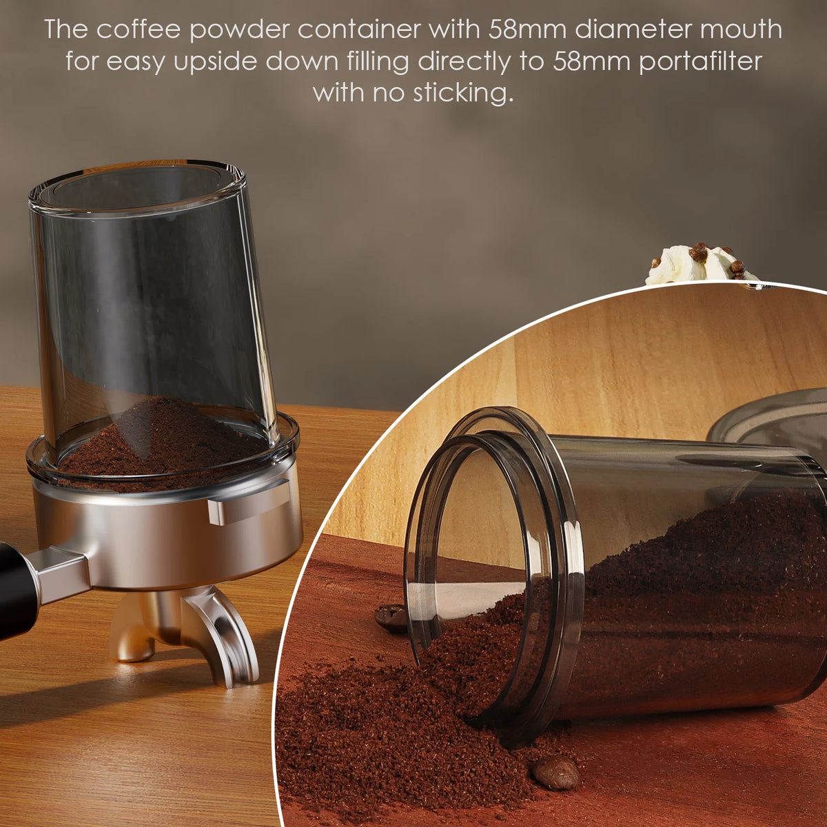 BioloMix Electric Conical Burr Coffee Grinder Adjustable 48 Settings Removable Holder for Espresso Coffee