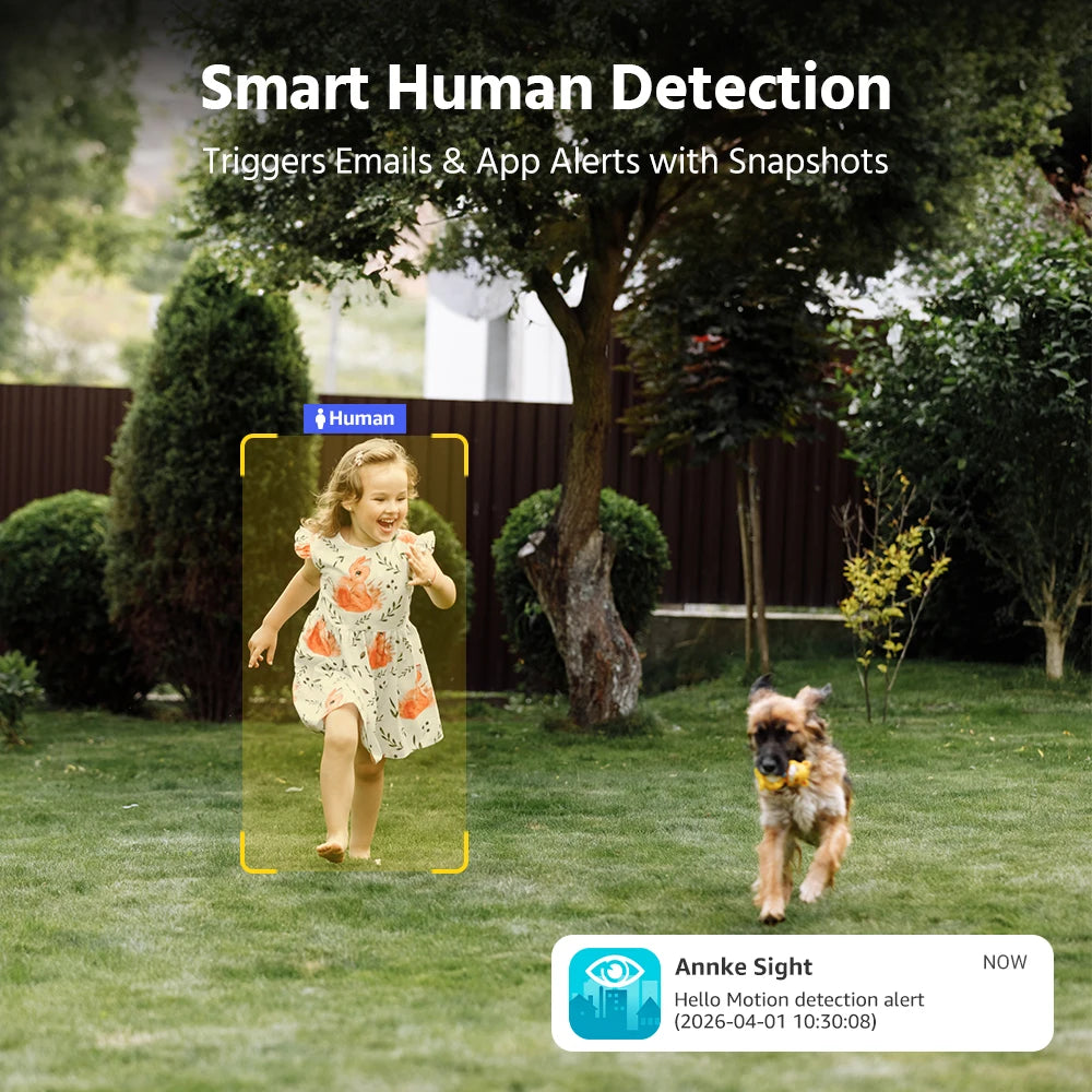 ANNKE 4MP Wireless Security System 16CH NVR 2/4/6/8PCS 4MP Wifi security camera Two Way Audio 170° Dual Lens poe cameras outdoor