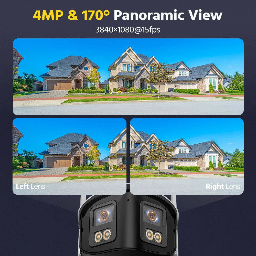 ANNKE 4MP Wireless Security System 16CH NVR 2/4/6/8PCS 4MP Wifi security camera Two Way Audio 170° Dual Lens poe cameras outdoor