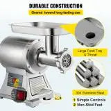 SucceBuy 122 Kg/H 250 KG/H Electric Meat Mincer Chopper Heavy Duty Food Processors Kitchen Appliances Commercial Grinder Machine