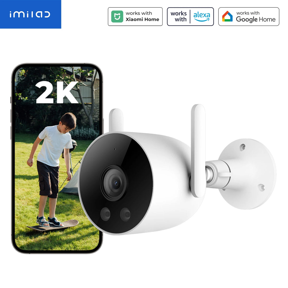IMILAB EC3 Lite Camera Home Security Protection 2K HD Outdoor WIfi IP Smart Siren Color Night Vision CCTV Human Detection Webcam