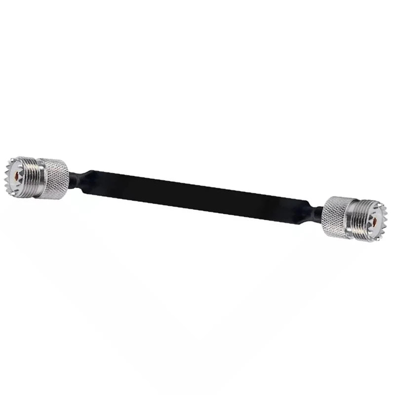 2 Pack 40Cm RF Coaxial Cable Window/Door Pass Through Flat Cable, SO239 UHF Female To UHF Female,50 Ohm