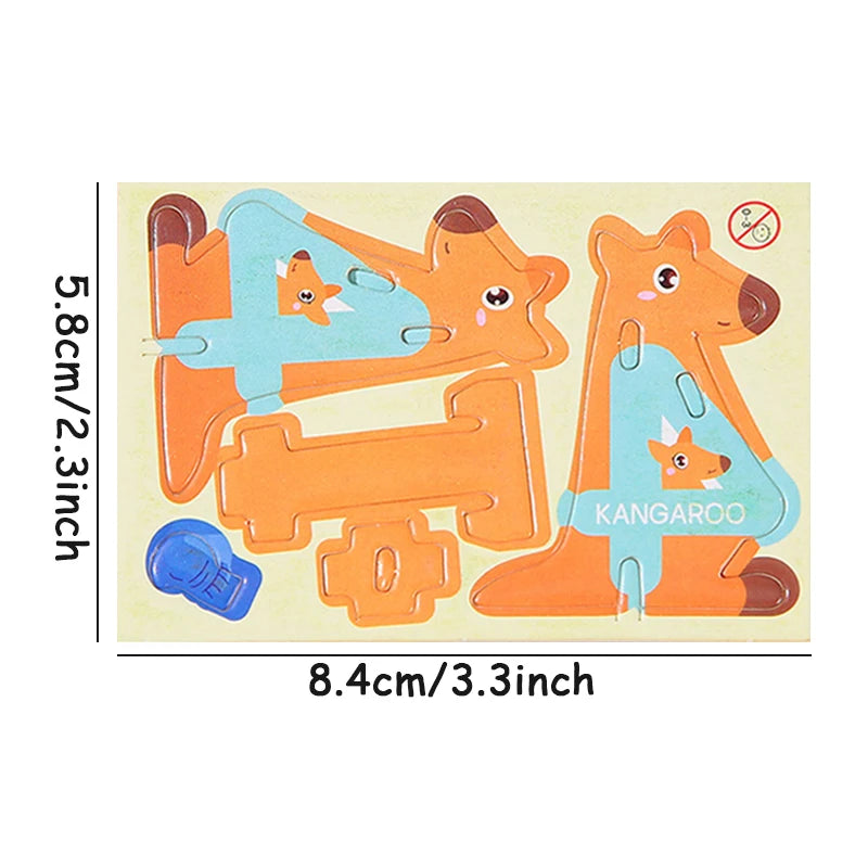 30pcs 3D Fun Mini Animal Dinosaur DIY Paper Jigsaw Puzzles for Birthday Party Favors Kindergarten Rewards Pinata Filler Gift